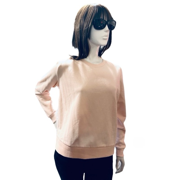 J. Crew Woman's Tie-Back Pullover Sweatshirt in Peach Blush, Size S - Picture 2 of 5